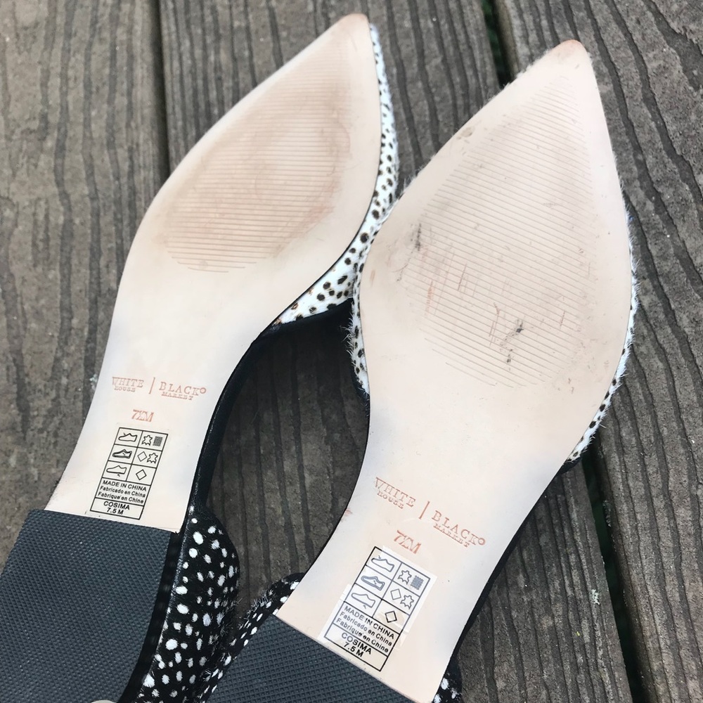 WHBM Calfhair Spotted D’Orsay Flats - Picture 7 of 7